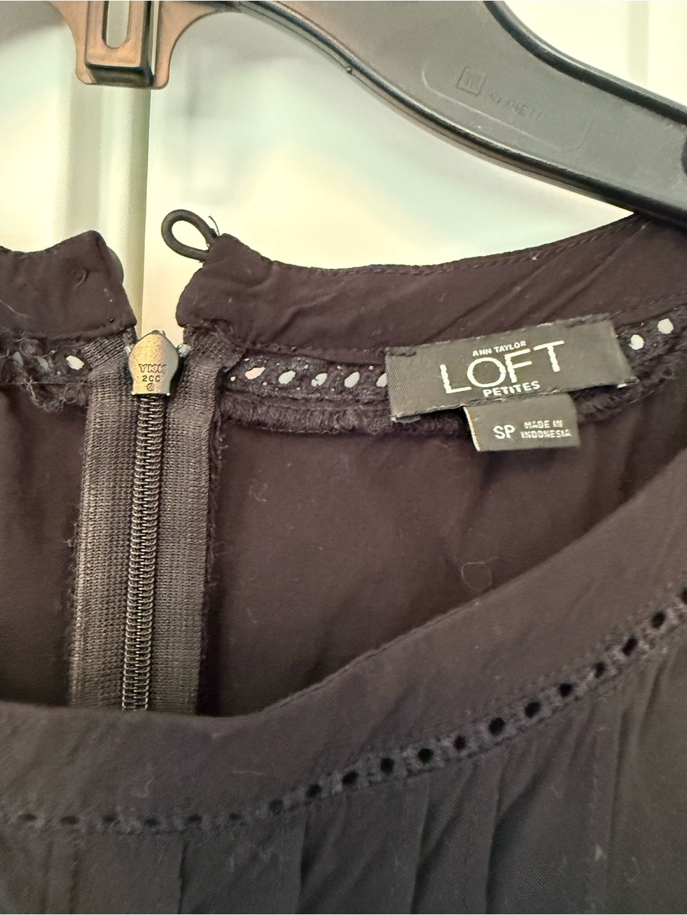 LOFT Black Sleeveless Ruffle-Trim Romper - Picture 3 of 4